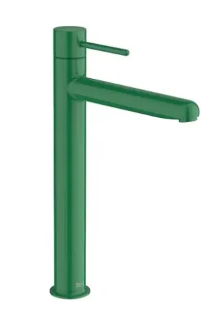 Vente Flash Mitigeur lavabo Nu version XL corps lisse avec flexibles poignée fine vert menthe H 295 mm