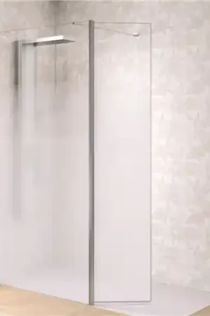 Vente Directe Volet pivotant 45 cm pour paroi Solo Design inox brossé verre cosmos XL à gauche
