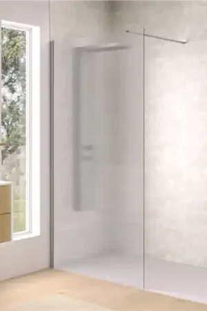 Acheter En Ligne Paroi de douche Solo Design flûte 120 cm H200 cm profilé inox brossé