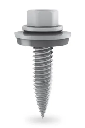 Nouveauté Vis à tôle autoperceuse À tête hexagonale avec rondelle d'étanchéité 6x25