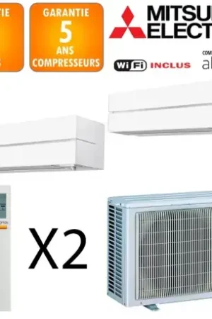 Achat Immédiat Mitsubishi Bi-split MXZ-2F33VF + MSZ-LN18VGW + MSZ-LN25VGW