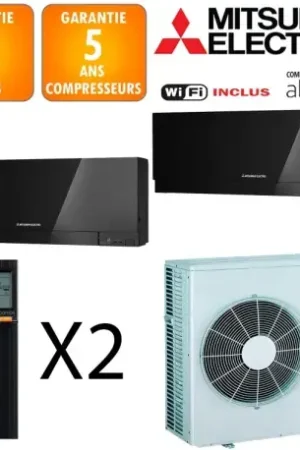 Acheter Direct Mitsubishi Bi-split MXZ-3F68VF + MSZ-EF22VGKB + MSZ-EF50VGKB