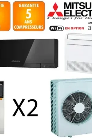 Acheter Direct Mitsubishi Bi-split MXZ-4F72VF + MFZ-KT25VG + MSZ-EF50VGKB