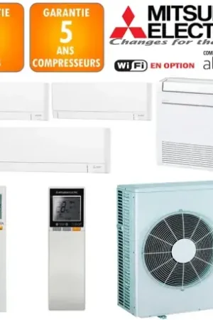 Acheter En Ligne Mitsubishi Quadri-split MXZ-4F83VF + 2 X MSZ-AY25VGK + MSZ-AY15VGK + MFZ-KT25VG