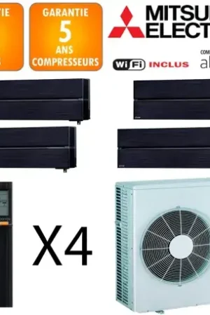 Vente Directe Mitsubishi Quadri-split MXZ-5F102VF + MSZ-LN18VGB + MSZ-LN25VGB + 2 X MSZ-LN35VGB