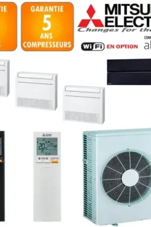 Achat Immédiat Mitsubishi Quadri-split MXZ-5F102VF + 2 X MFZ-KT25VG + MSZ-LN18VGB + MFZ-KT50VG