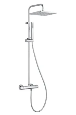 Pas Cher Système douche thermostatique chromé pomme carrée ABS - WATA