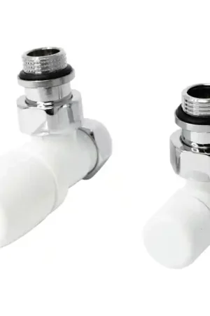 ILHINA - Kit robinet équerre blanc et coude de réglage - multicouche 16 mm Prix Bas