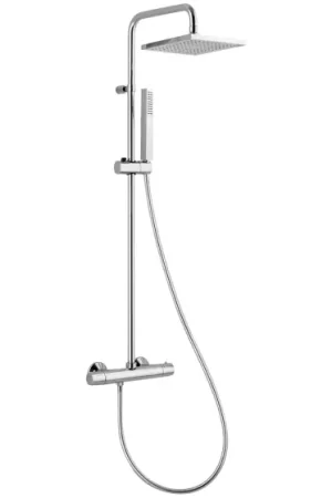 Système douche thermostatique chromé pomme carrée ABS - MIZU Marque