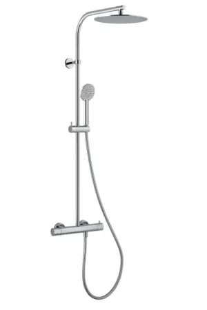 Système douche thermostatique NF chromé pomme ronde métal diamètre 250 mm Vente Flash