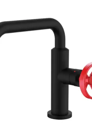 Achat Immédiat Mitigeur lavabo noir intégral style industriel - VATURA