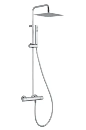 Système douche thermostatique chromé pomme carrée métal slim - WATA Offre Exclusive