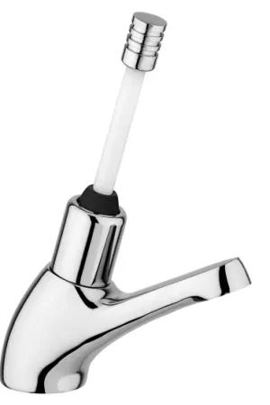 Robinet chromé temporisé et monofluide à impulsion pour lavabo - WETTER Pas Cher