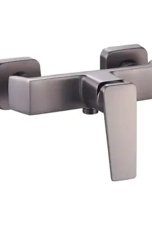 Bon Marché Mitigeur douche graphite mat design cubique tendance - AMANZI