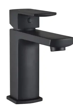 Réduction Mitigeur lavabo noir design cubique - DOUR