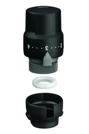 Tête thermostatique avec coque de protection noire pour sèche-serviettes Produit De Marque