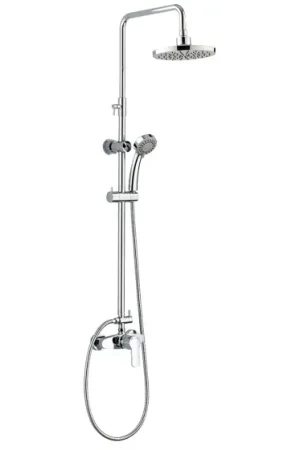 Achetez Aujourd'hui Système douche mécanique chromé pomme ronde ABS 3 jets diamètre 207 mm