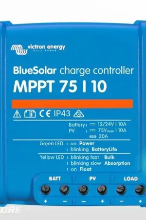 Petit Prix Régulateur MPPT BlueSolar 75/10 (75V) Victron (12 / 24V - 10A)