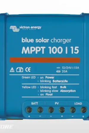 Réduction Régulateur MPPT BlueSolar 100/15 (100V) Victron (12 / 24V - 15A)