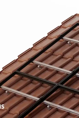 Meilleur Prix Extension Toiture TUILE pour 1 panneau solaire max-1160mm (Barre 2 x 1,24m)