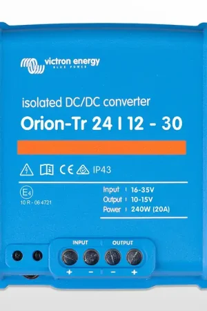 Expédition Rapide Convertisseur CC isolé Orion-Tr 24/12-30 (360W) Victron (24V / 12V - 30A)