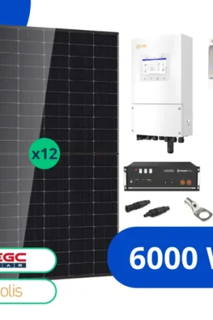 Bon Marché Kit Solaire 6000 Wc Solis avec batterie 4,8 kWh